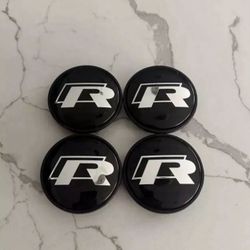 R Line  Wheel Rim Center VW  Hub Caps  4PC Set 