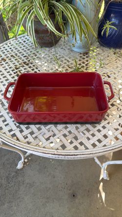 Pan, 8 3/4 x 14“ ceramic