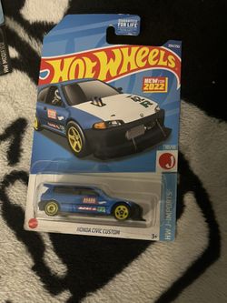 Blue Honda Civic Custom Hot Wheel