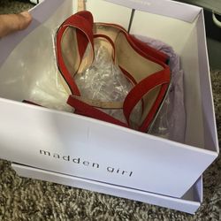 Red Madden Girl Heels