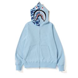 Bape ABC Shark Full Zip Hoodie Blue