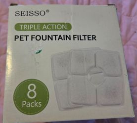 pack of SEISSO Triple Action Pet Fountain Filters
Measurements in pic 2