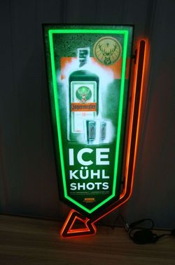 New in box neon sign jagermeister kuhl shots