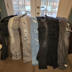 Men Boohoo MAN JEANS SKINNY LOT OF 7 SIZE 32