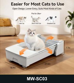 Meowant MW-SC03 Self-Cleaning Litter Box - Open Box
