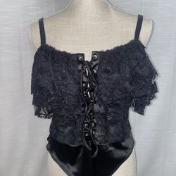 Forever 21 Black Lace Bodysuit