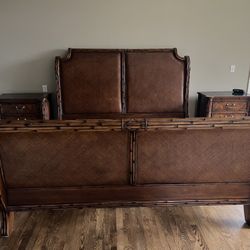 King Bed With 2 Night Stands & Box Springs Included 