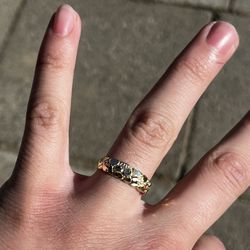 Solid 10k Gold Nugget Ring 
