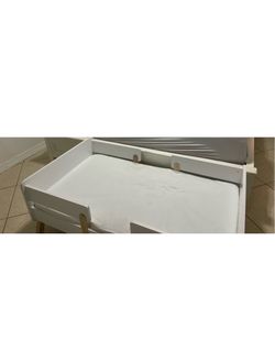 White Toddler Bed with Mattress
