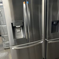 New Open Box Lg French Style Stainless Steel Refrigerator 