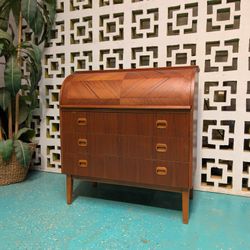 Mid Century Roll Top Desk