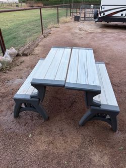 Picnic Table Bench Convertible Plastic