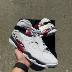 2025 Jordan 8 White True Red 10M