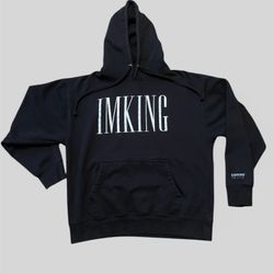 IMKING black vintage y2k skater hoodie sweatshirt Size Large 