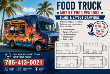 Food truck drawings plans