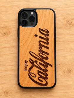 Enjoy California 
 design wood phone case for iPhone and Samsung galaxy