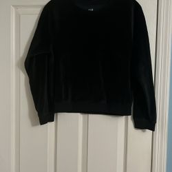 Gap Black Velour Sweatshirt