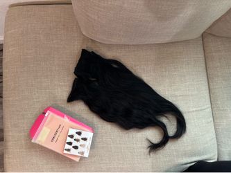 Black Clip in Hair Extensions 22”