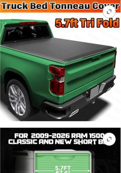 💝 WHALEMOTOR Truck Bed Tonneau Cover for 2009-2018 Dodge Ram 1500,2019-2026 Ram 1500 classic