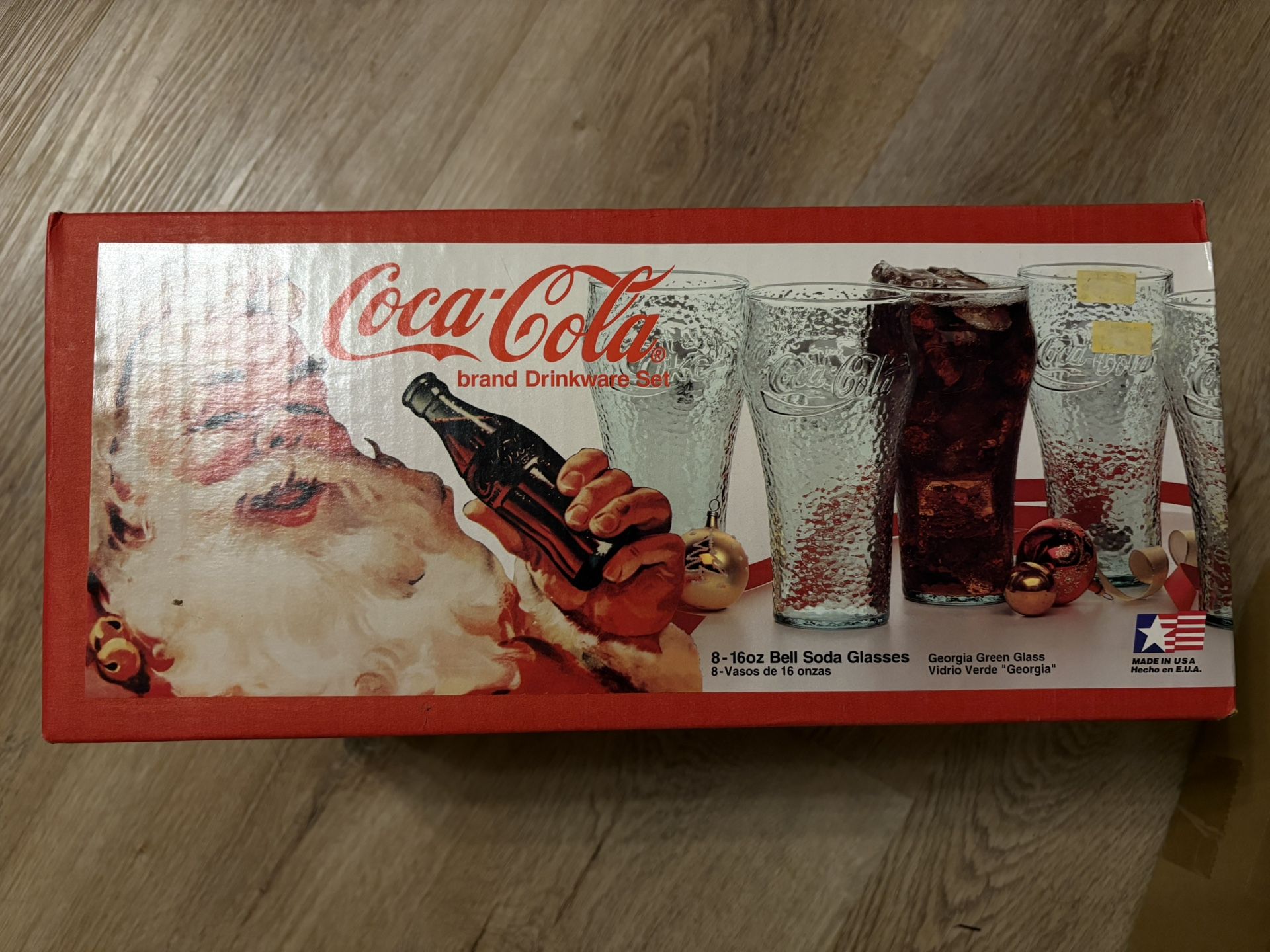 8pc 16oz Vintage 1992 Coca Cola Glasses