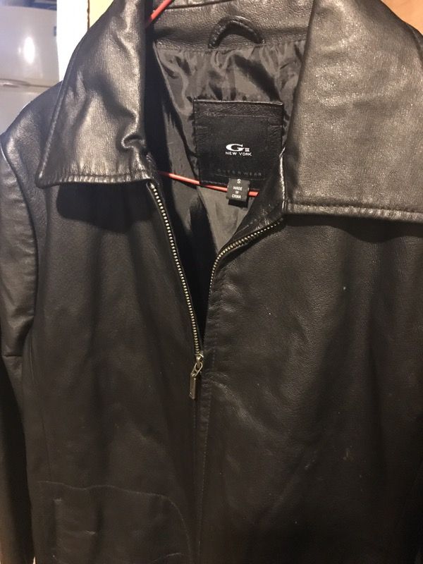 Black leather jacket