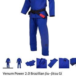Venum Power 2.0 Blue Jiu Jitsu Gi.  Size A1.5