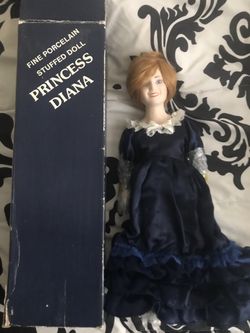 Princess Diana dolls 2- pink dress & blue dress - original boxed