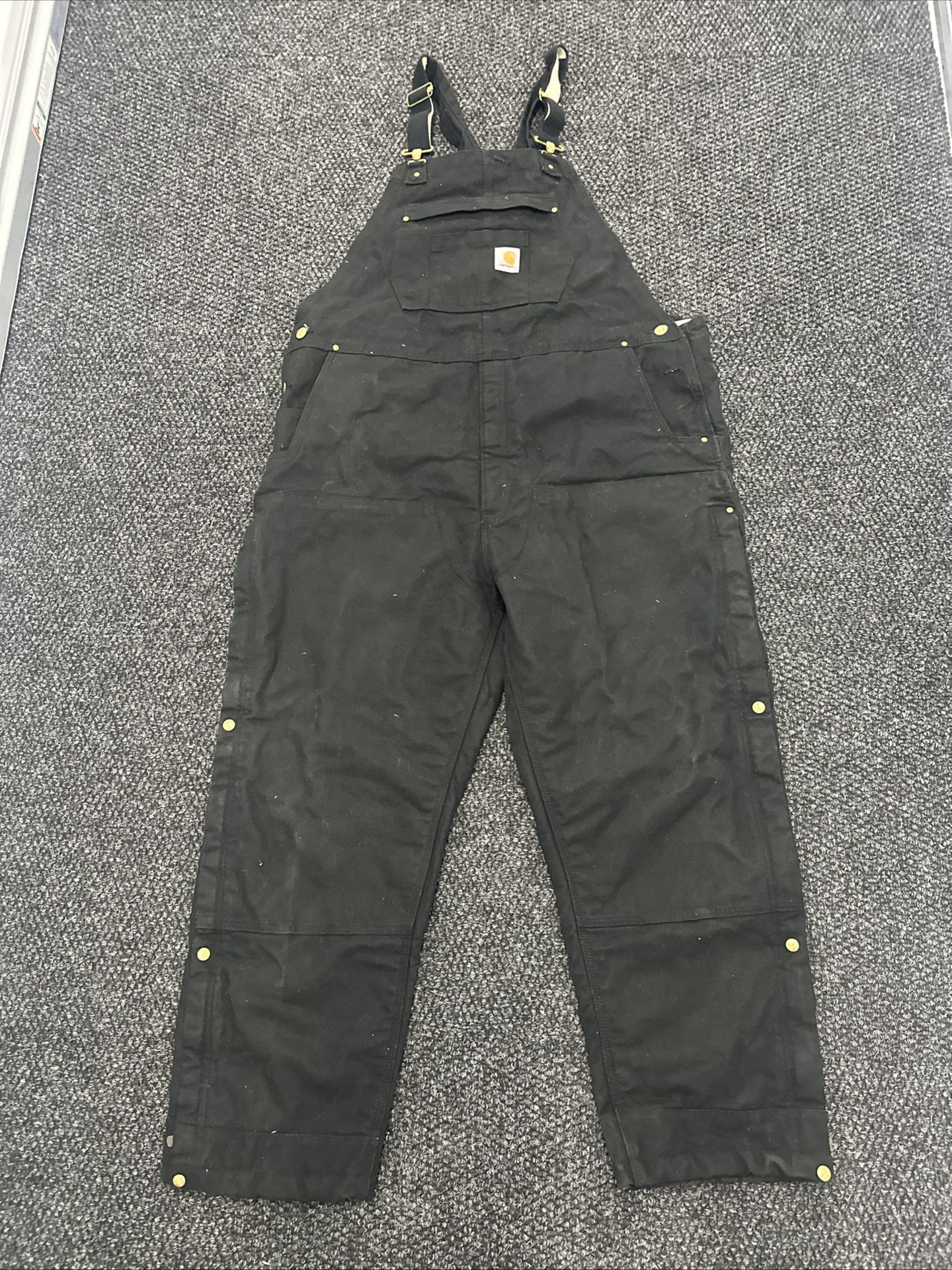 Carhartt Firm Duck Insulated Bib Overall Loose Fit Men's size 2xl