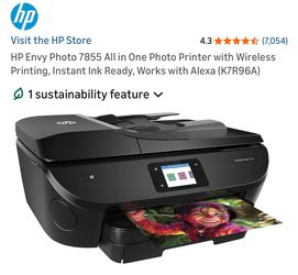 HP Envy Photo 7855 All in One Photo Printer with Wireless Printing, Instant Ink Ready
