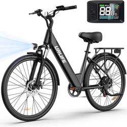 URLIFE 26" Electric Bike for Adults, 750W Peak Motor Ebike, 48V 10.4Ah, 60-Mile Max Range & Commuter E-Bike, Front Suspension & 7-Speed Ebikes
