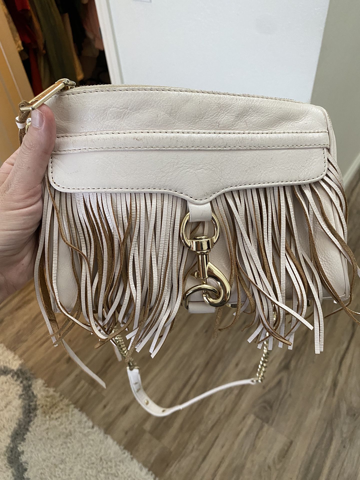 Rebecca Minkoff Crossbody Light Pink Fringe Purse