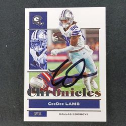 Ceedee Lamb On Card Autograph (Read Description For Details)