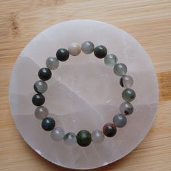 NEW 🐉Bloodstone 🐉 Handmade Bracelet OS 📿 