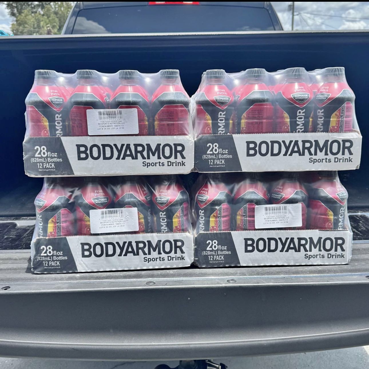 BODYARMOR Sports Drink Fruit Punch, 28 Fl Oz, Pack of 12 Coconut Water