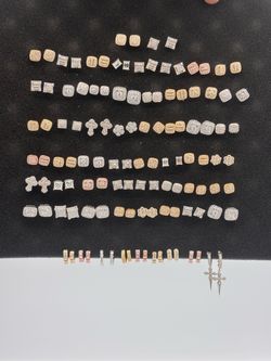 Aretes Moisanaite, plata 925