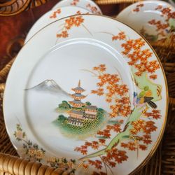 Vintage Handpainted Japanese Kutani Plates