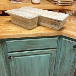 Rustic White Floating Shelves 