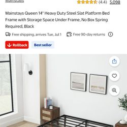Queen Bed Frame And Queen Size Cooling Mattress