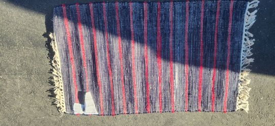 IKEA JENSEN Striped Flatwoven Rag Rug (1'10" x 2'11")