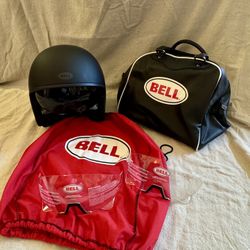 Bell TX501 Helmet (M) Matte Black with Shields and bags.