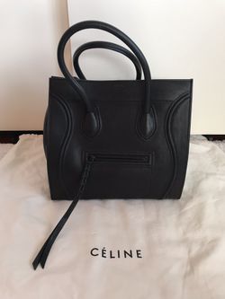 Céline Large Phantom Leather Black Bag
