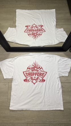 Y2K 2000s Orange County Choppers Flame Logo SpellOut Shirt