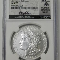 2023 Morgan Silver Dollar "Advance Releases" TOP GRADE! NGC MS-70