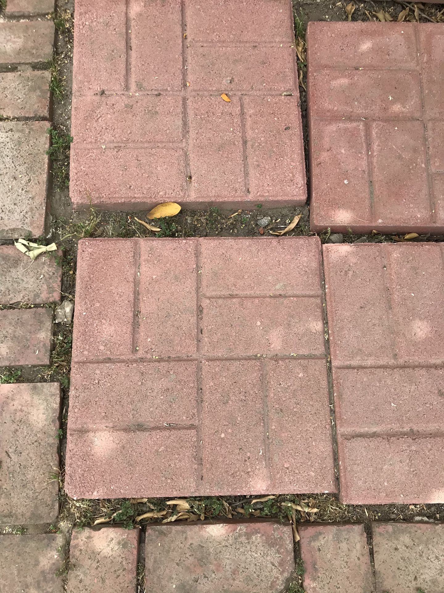 56 individual 16 in. x 16 in. x 1.75 in. River Red Concrete Brickface Square Step Stone (Pavers)