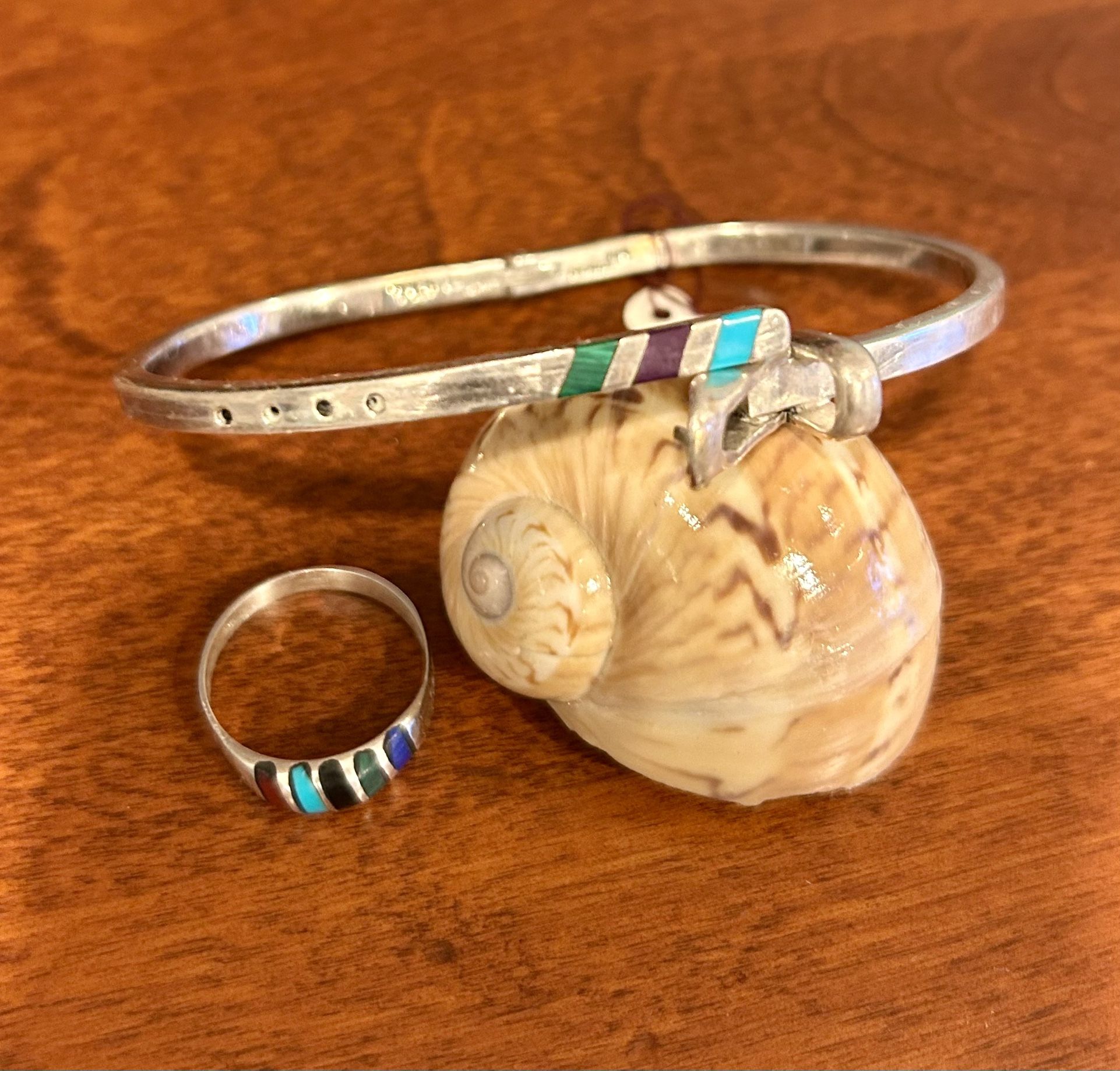 Sterling Silver Heavy Weight Bracelet W/ Ring