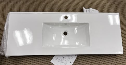 47'' Rectangular Ceramic Drop In Bathroom Sink