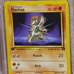 2000 Team Rocket Nintendo Machop First Edition (1st) Pokemon Card