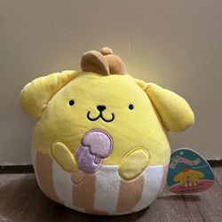 summer 2024 sanrio pompompurin with ice cream 8in squishmallow