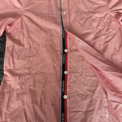 ICEBERG Button-Up Shirt Red – Men’s Small – Designer Short Sleeve