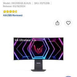 39” Oled Curved Gaming Monitor 
